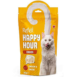 Happy Hour Choosy Tavuk Etli ve Peynir Seçici Kediler İçin Kedi Ödülü 60 Gr - Reflex