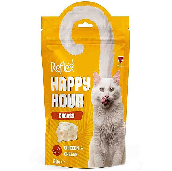 Happy Hour Choosy Tavuk Etli ve Peynir Seçici Kediler İçin Kedi Ödülü 60 Gr - 1