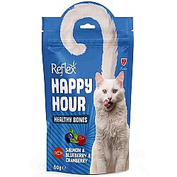 Happy Hour Somon Yaban Mersini ve Kızılcık Kemik Sağlığı Kedi Ödülü 60 Gr - Reflex