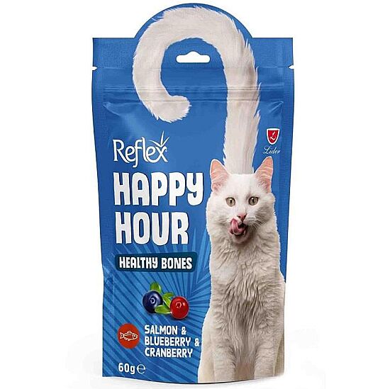 Happy Hour Somon Yaban Mersini ve Kızılcık Kemik Sağlığı Kedi Ödülü 60 Gr - 1