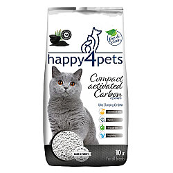 Happy4Pets Aktif Karbon Doğal Topaklanan Kedi Kumu 10 Lt - Happy4Pets