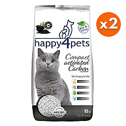 Happy4Pets Aktif Karbon Doğal Topaklanan Kedi Kumu 10 Lt x 2 Adet - Happy4Pets