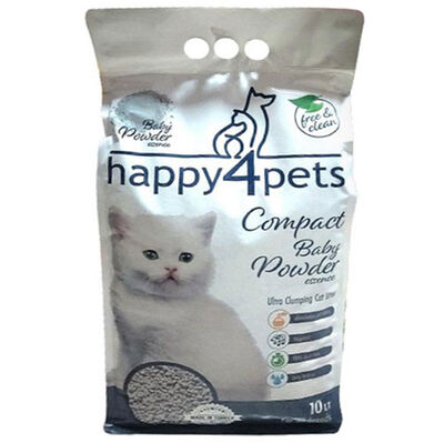 Happy4Pets Doğal İnce Taneli Bebek Pudralı Kedi Kumu 10 Lt