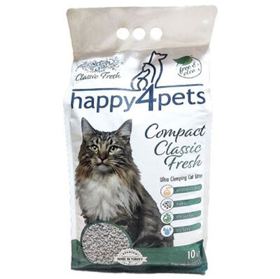 Happy4Pets Doğal İnce Taneli Classic Fresh Kedi Kumu 10 Lt