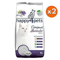 Happy4Pets Doğal İnce Taneli Lavantalı Kedi Kumu 10 Lt x 2 Adet - Happy4Pets