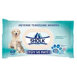 Hayat Kimya Sholk Hipoalerjenik Hijyenik Tüy ve Pati Temizleme Mendili (60'lı) - Sholk