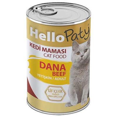 Hello Paty Premium Pate Dana Etli (Beef) Kedi Yaş Maması 415 Gr