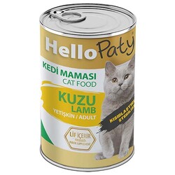 Hello Paty Premium Pate Kısırlaştırılmış Kuzu Etli Kedi Yaş Maması 415 Gr - Hello Paty