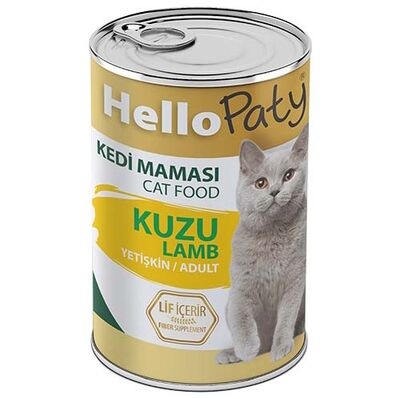 Hello Paty Premium Pate Kuzu Etli Kedi Yaş Maması 415 Gr