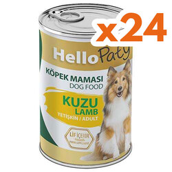 Hello Paty - Hello Paty Premium Pate Kuzu Etli Köpek Yaş Maması 415 Gr x 24 Adet