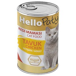 Hello Paty - Hello Paty Premium Pate Tavuk Etli Kedi Yaş Maması 415 Gr