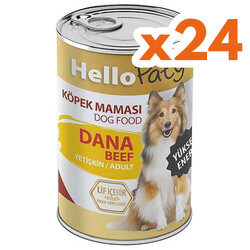 Hello Paty - Hello Paty Premium Pate Yüksek Enerji Dana Etli (Beef) Köpek Yaş Maması 415 Gr x 24 Adet