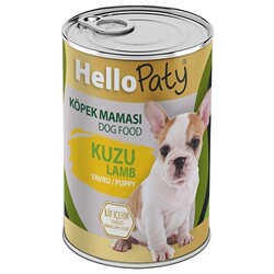Hello Paty Premium Puppy Pate Kuzu Etli Yavru Köpek Yaş Maması 415 Gr - Hello Paty