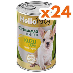 Hello Paty - Hello Paty Premium Puppy Pate Kuzu Etli Yavru Köpek Yaş Maması 415 Gr x 24 Adet