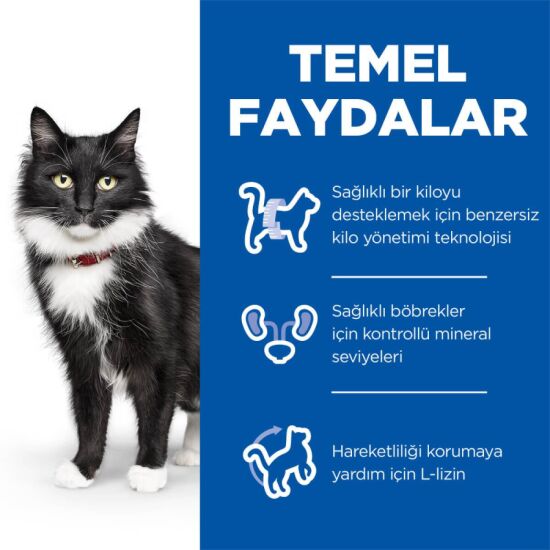 Hills 7+ Kısırlaştırılmış Tavuklu Yaşlı Kedi Maması 1,5 Kg + Saklama Kabı - 4