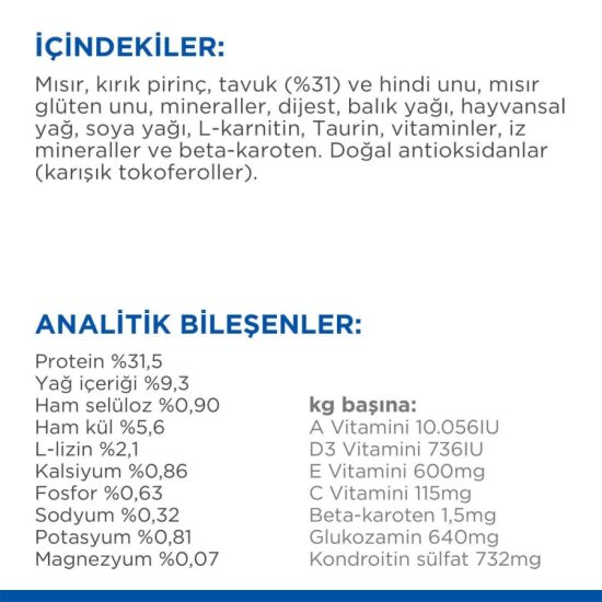 Hills 7+ Kısırlaştırılmış Tavuklu Yaşlı Kedi Maması 1,5 Kg + Saklama Kabı - 6