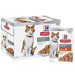 Hills Chunks In Gravy Hindili Kısırlaştırılmış Kedi Yaş Maması 85 Gr - (12 Adet) - Hills