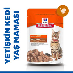 Hills - Hills Chunks in Gravy Hindili Yetişkin Kedi Yaş Maması 85 Gr