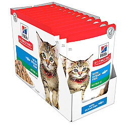 Hills Chunks in Gravy Kitten Balıklı Yavru Kedi Yaş Maması 85 Gr - (12 Adet) - Hills