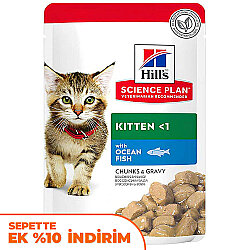 Hills Chunks in Gravy Kitten Balıklı Yavru Kedi Yaş Maması 85 Gr - Hills