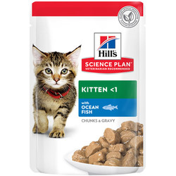 Hills Chunks in Gravy Kitten Balıklı Yavru Kedi Yaş Maması 85 Gr - Thumbnail