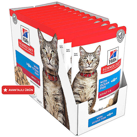 Hills Tender Chunks in Gravy Okyanus Balıklı Kedi Yaş Maması 85 Gr - (12 Adet) - 1