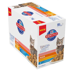 Hills - Hills Tender Chunks in Gravy Okyanus Balıklı Kedi Yaş Maması 85 Gr - (12 Adet)