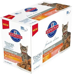 Hills Chunks In Gravy Tavuklu Kısırlaştırılmış Kedi Yaş Maması 85 Gr - (12 Adet) - Hills