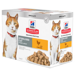 Hills Chunks In Gravy Tavuklu Kısırlaştırılmış Kedi Yaş Maması 85 Gr - (12 Adet) - Hills
