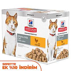Hills Chunks In Gravy Tavuklu Kısırlaştırılmış Kedi Yaş Maması 85 Gr - (12 Adet) - Hills