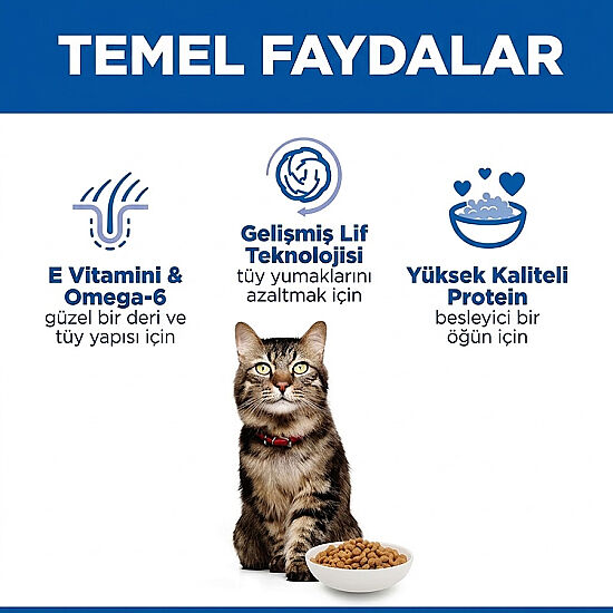 Hills Hairball Perfect Coat Tüy Yumağı Kontrol Tavuklu Kedi Maması 1,5 Kg - 5