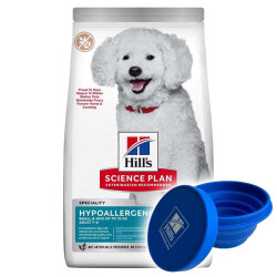 Hills Hypoallergenic Somonlu Küçük ve Mini Irk Köpek Maması 1,5 Kg + Katlanır Mama Kabı - 1