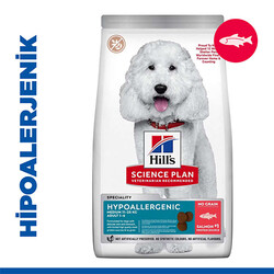 Hills Hypoallergenic Somonlu Orta Irk Köpek Maması 12 Kg + Flexi Otomatik Gezdirme Kayışı 5 Mt - Thumbnail