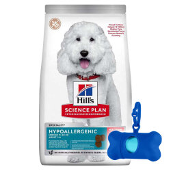 Hills Hypoallergenic Somonlu Orta Irk Köpek Maması 2,5 Kg + Poşet Taşıma Çantası - Hills