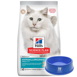 Hills Hypoallergenic Yumurta Ve Böcek Proteinli Kedi Maması 7 Kg + Mama Kabı - Hills