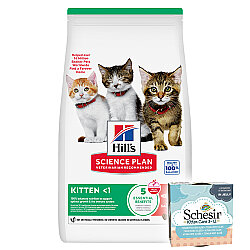Hills Kitten Somonlu Yavru Kedi Maması 7 Kg + 2 Adet Schesir Ton Balıklı ve Aloe Kedi Konservesi - Hills
