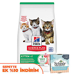 Hills Kitten Somonlu Yavru Kedi Maması 7 Kg + 2 Adet Schesir Ton Balıklı ve Aloe Kedi Konservesi - Hills