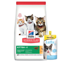 Hills Kitten Tavuklu Yavru Kedi Maması 3 Kg + Gimcat Milk Latte 200 ML - Hills