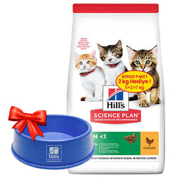 Hills - Hills Kitten Tavuk Etli Yavru Kedi Maması 5 + 2 Kg (Toplam 7 Kg) + Mama Kabı
