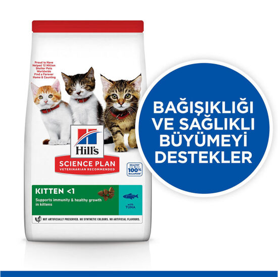 Hills Kitten Ton Balıklı Yavru Kedi Maması 1,5 Kg + Moderna Desenli Mama Kabı ve Hills Yaş Mama - 4
