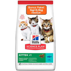 Hills - Hills Kitten Ton Balıklı Yavru Kedi Maması 1 Kg + 0,5 Kg (Toplam 1,5 Kg)