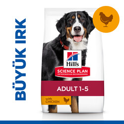 Hills - Hill's Large Breed Büyük Irk Tavuklu Köpek Maması 14 Kg + 4 Adet Temizlik Mendili