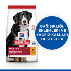 Hills Large Breed Büyük Irk Tavuklu Köpek Maması 14 Kg + 4 Adet Temizlik Mendili - Thumbnail