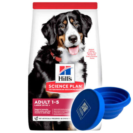 Hills Large Breed İri Irk Kuzulu Köpek Maması 14 Kg + Mama Kabı - 9