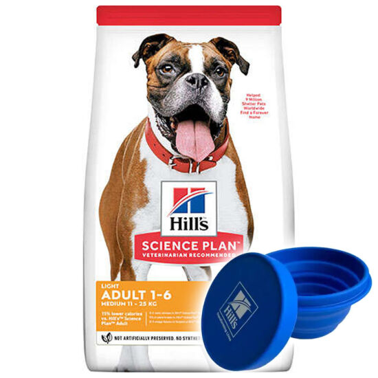 Hills Light Tavuklu Diyet Köpek Maması 14 Kg + Mama Kabı - 8