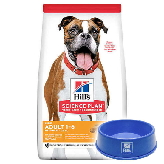 Hills Light Tavuklu Diyet Köpek Maması 14 Kg + Mama Kabı - 1