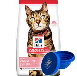 Hills Light Tavuklu Kedi Diyet Maması 3 Kg + Silikon Mama Kabı - Hills