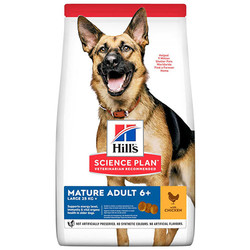 Hills - Hills Mature 6+ Tavuklu Büyük Irk Yaşlı Köpek Maması 14 Kg + 4 Adet Temizlik Mendili