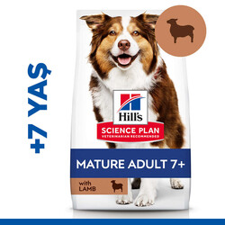 Hills - Hill's Mature +7 Lamb Kuzulu Yaşlı Köpek Maması 14 Kg + 4 Adet Temizlik Mendili