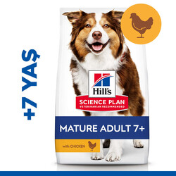 Hills - Hill's Mature 7+ Tavuklu Orta Irk Yaşlı Köpek Maması 14 Kg + 4 Adet Temizlik Mendili